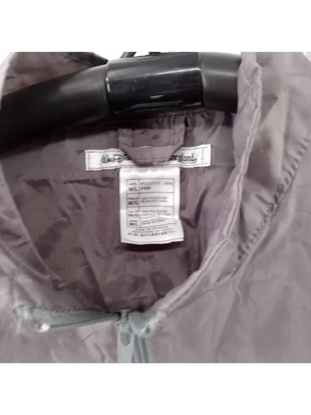 Disney Parks Mens Blue Gray Packable Jacket Size M Pullover Windbreaker Walt - Picture 11 of 14